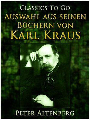 cover image of Peter Altenberg